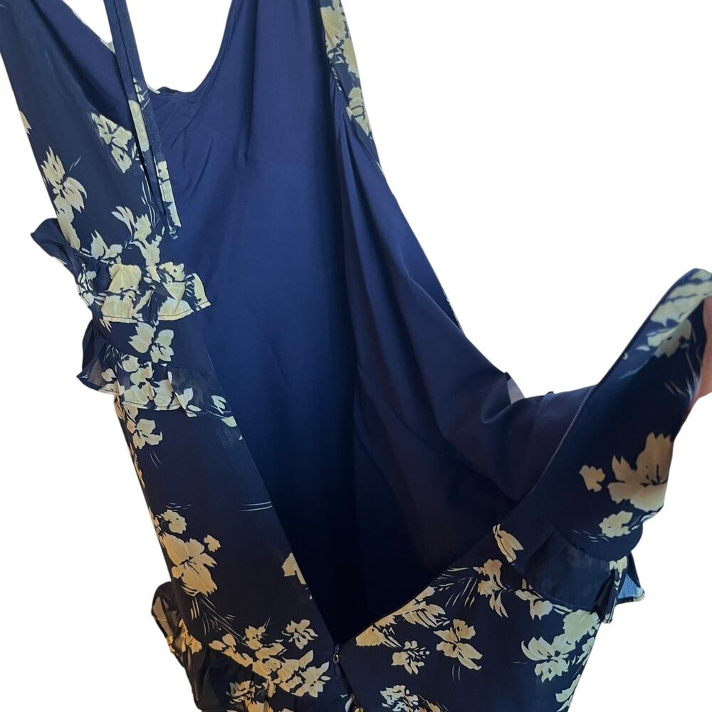 o.p.t. Floral Midi Dress in Navy and Yellow - Picture 9 of 13